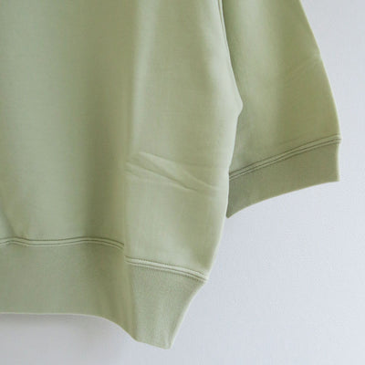 【AURALEE/オーラリー】<br>ELASTIC HIGH GAUGE SWEAT HALF SLEEVED P/O <br>A25SP04NU