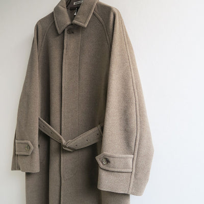 【AURALEE/オーラリー】<br>SUPER FINE WOOL MOSSER SOUTIEN COLLAR COAT <br>A24AC04WM