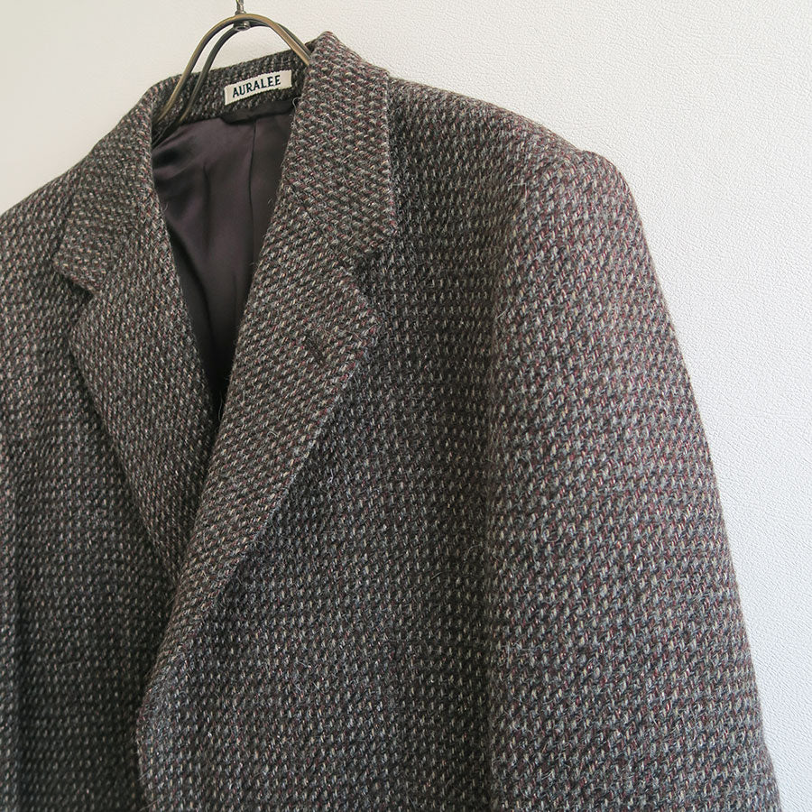 【AURALEE/オーラリー】<br>ALPACA WOOL SILK TWEED OVER JACKET <br>A25AJ05LS