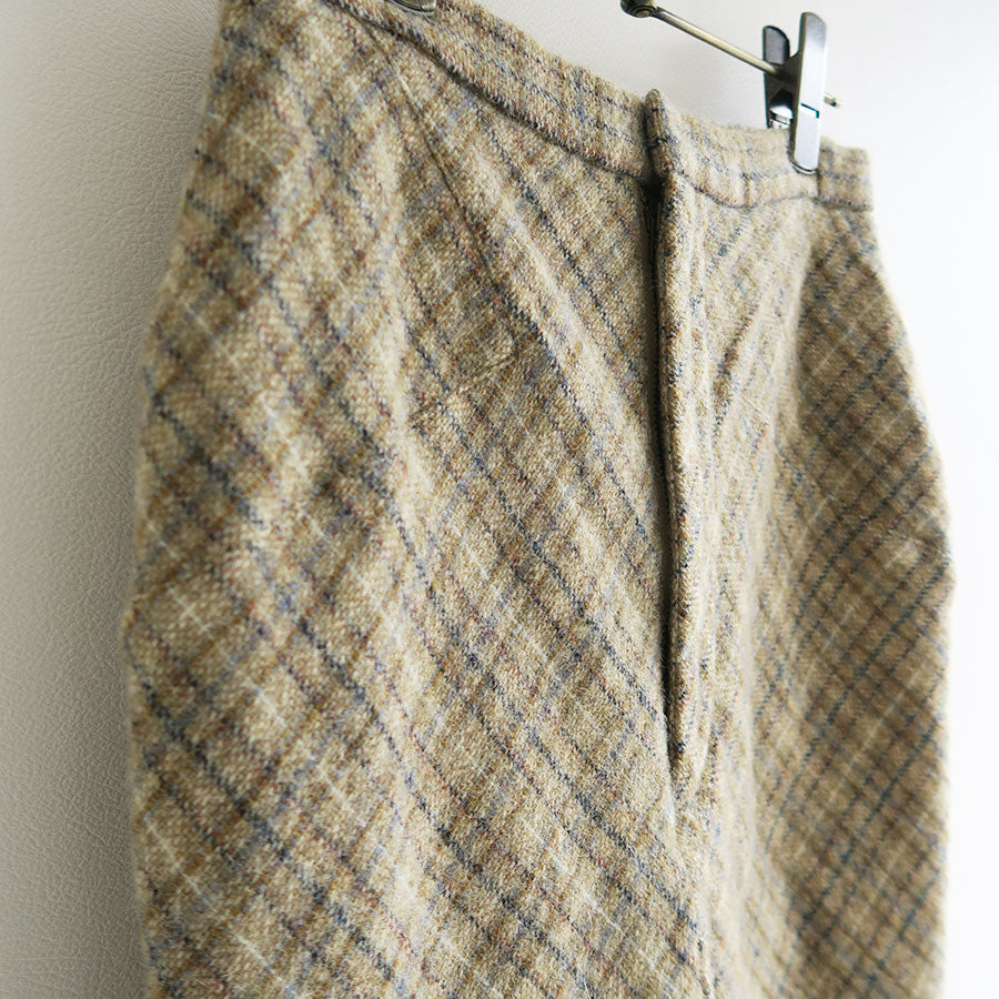 【FUMIKA UCHIDA/フミカウチダ】 <br>PLAID TWEED HOBBLE SKIRT <br>U-SK002