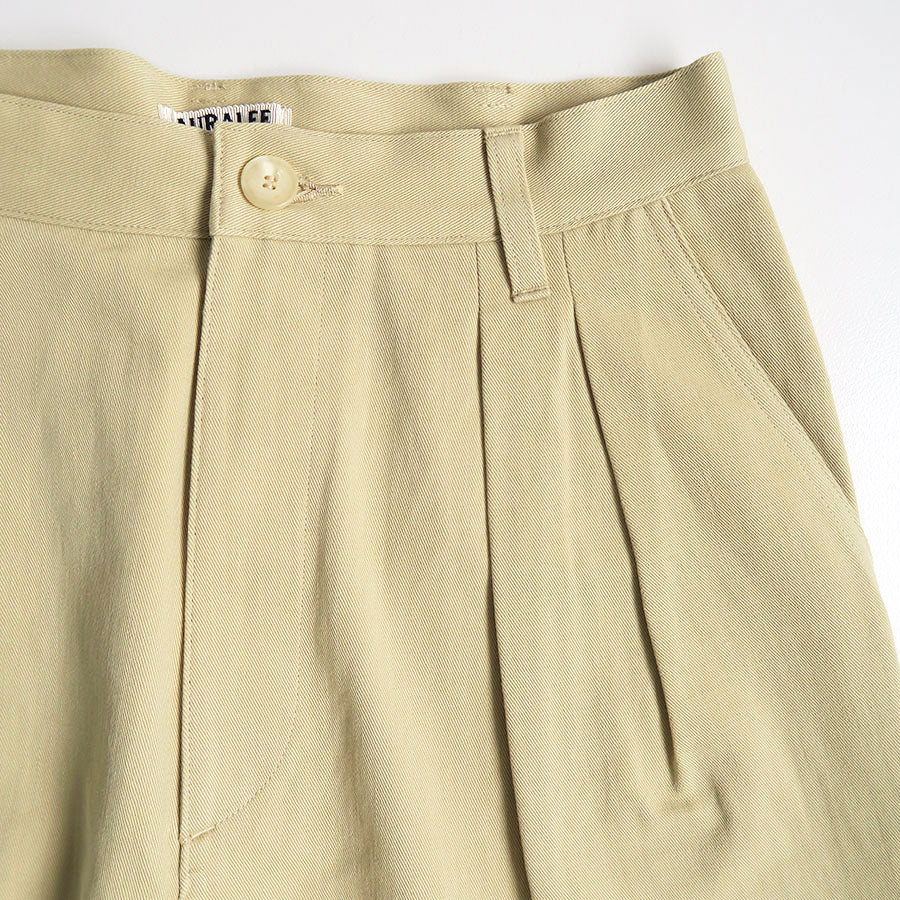 【AURALEE/オーラリー】<br>WASHED HEAVY CHINO WIDE PANTS <br>A23AP03ZC