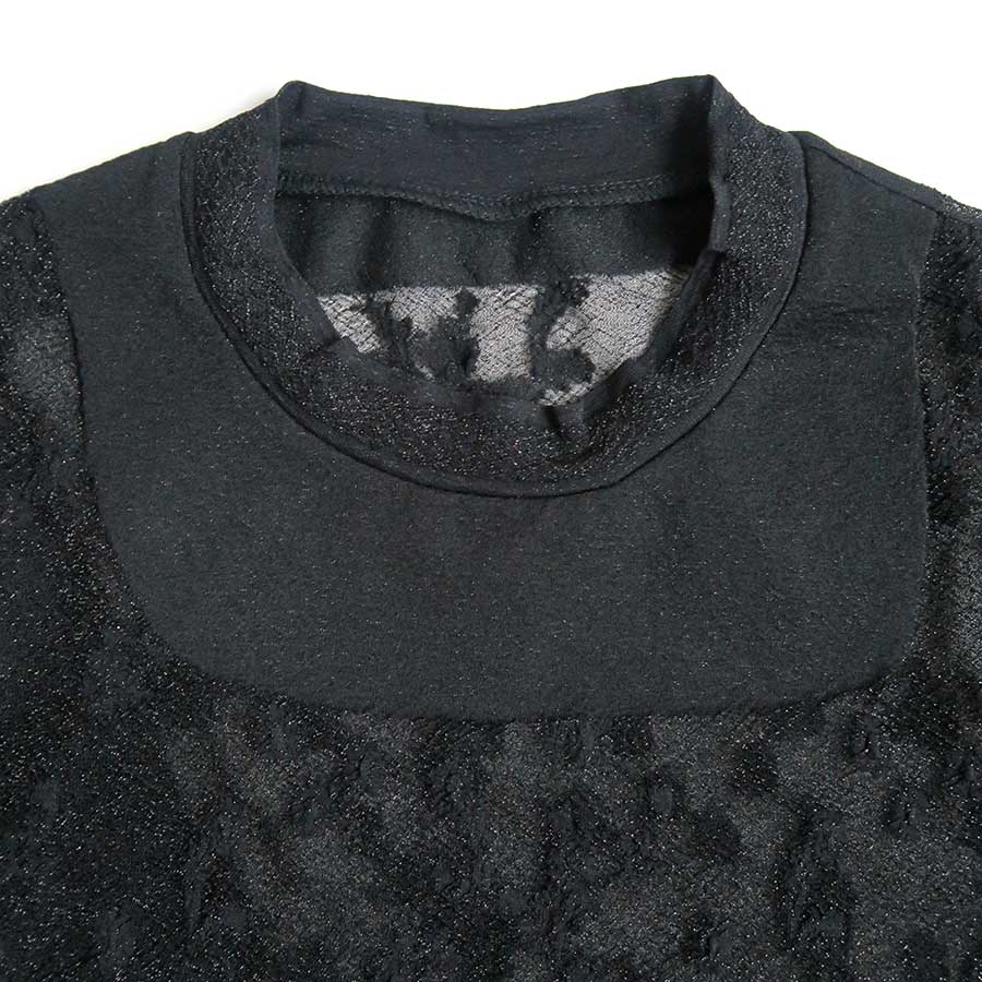 【Mame Kurogouchi/マメ】<br>Knitted Crew Neck Top <br>MM25FW-KN033