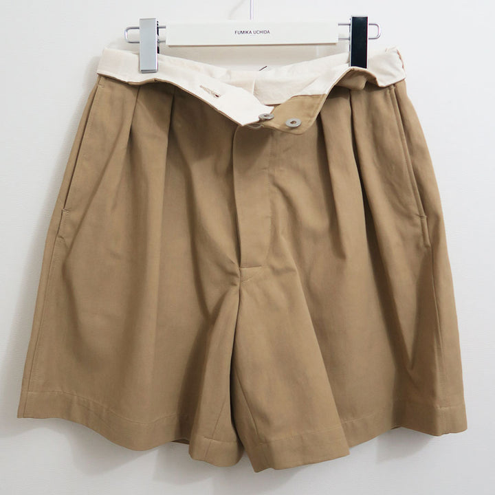 FUMIKA UCHIDA/フミカウチダ】Twil uniform two-tuck shorts X-SPT004