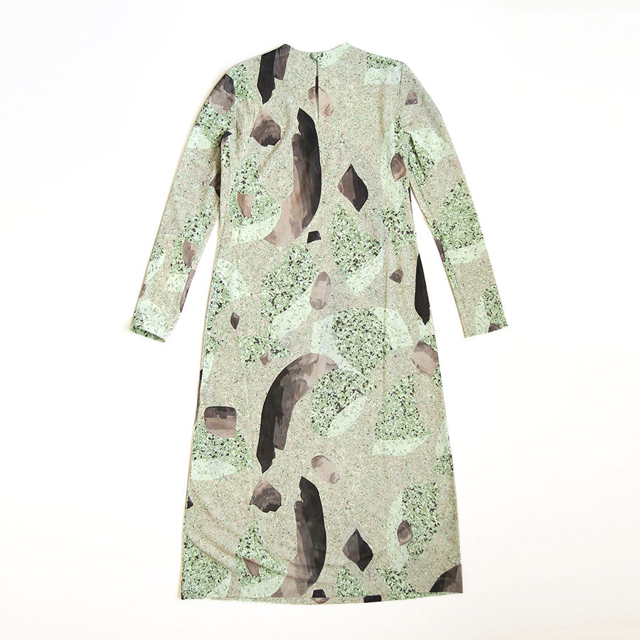 【Mame Kurogouchi/マメ】<br>Marble Print Jersey Dress <br>MM25FW-JS075