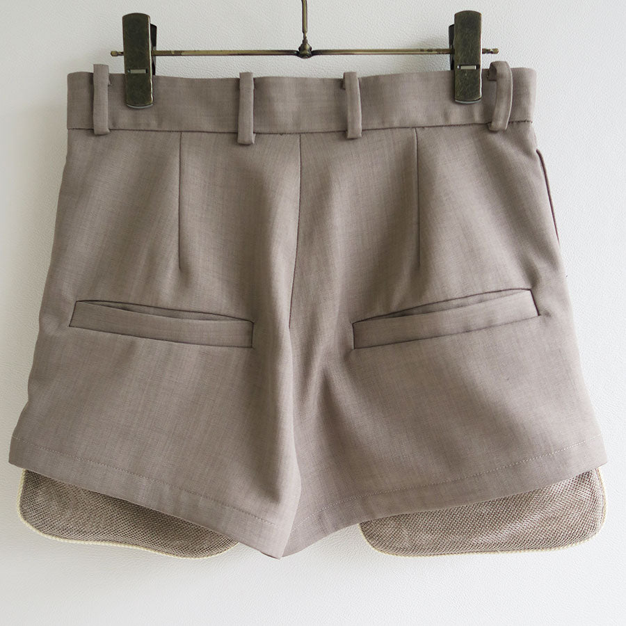 FUMIE TANAKA/フミエタナカ】sheer conbi short PA F26S-47の通販
