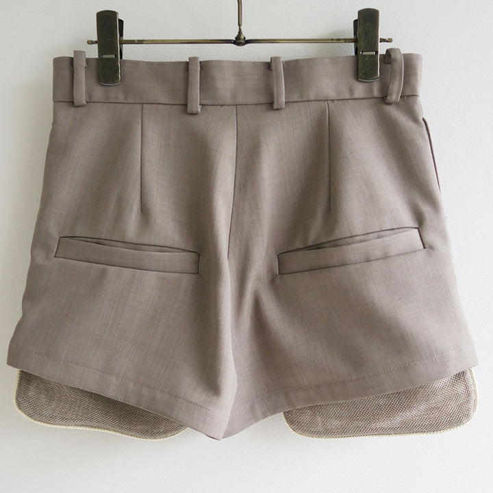 FUMIE TANAKA/フミエタナカ】sheer conbi short PA F26S-47の通販 FUMIE TANAKA/フミエタナカ】sheer conbi short PA F26S-47の通販