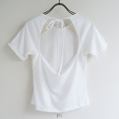 【Kijun/キジュン】<br>Frill Backless Top <br>25SSW204