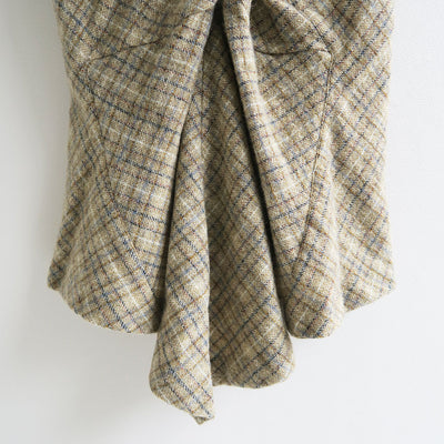 【FUMIKA UCHIDA/フミカウチダ】 <br>PLAID TWEED HOBBLE SKIRT <br>U-SK002