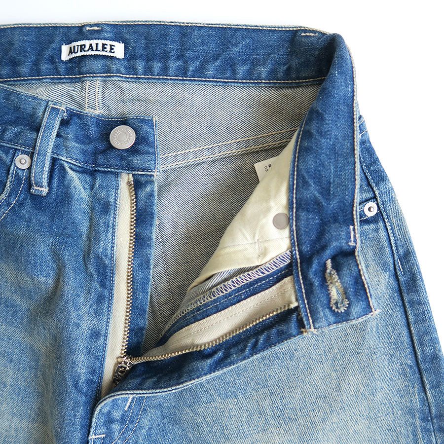 【AURALEE/オーラリー】<br>SELVEDGE FADED HEAVY DENIM PANTS <br>A24AP03DH