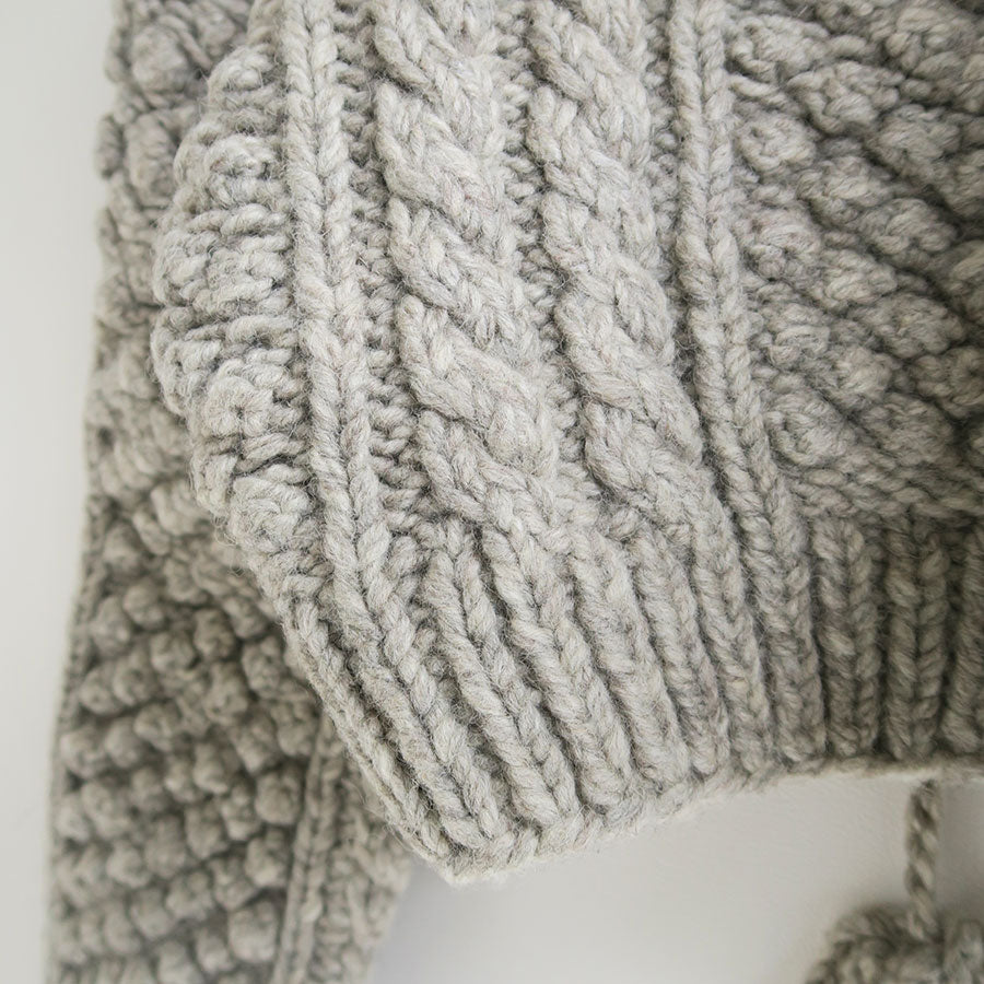 【ERIKOKATORI/エリコカトリ】<br>lace up hand knit <br>EK7-5-2