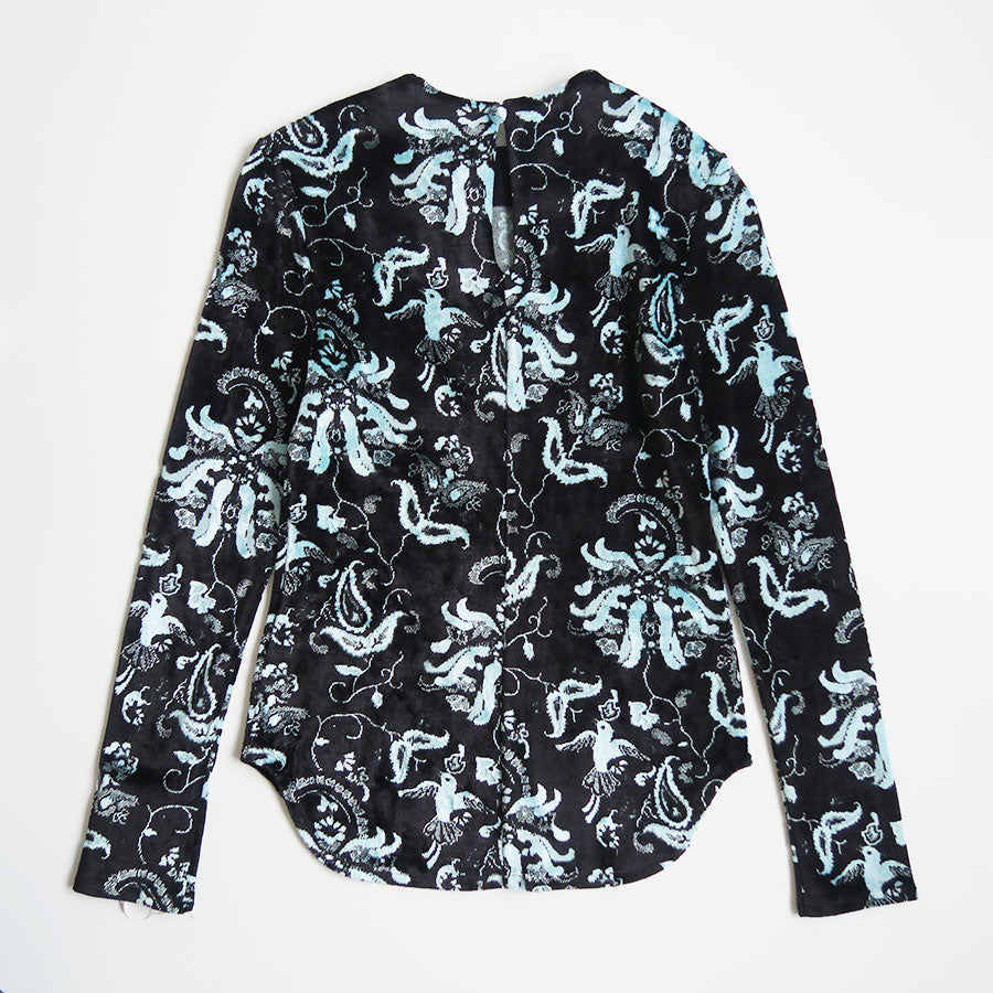 【Mame Kurogouchi/マメ】<br>Velour Jersey Top <br>MM25FW-JS097