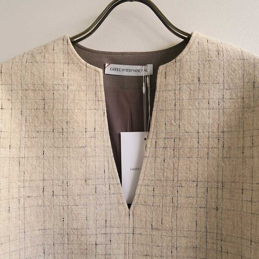 【GREED/グリード】<br>KASURI Knot Slub Tweed Blouse <br>6080100039