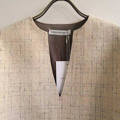 【GREED/グリード】<br>KASURI Knot Slub Tweed Blouse <br>6080100039