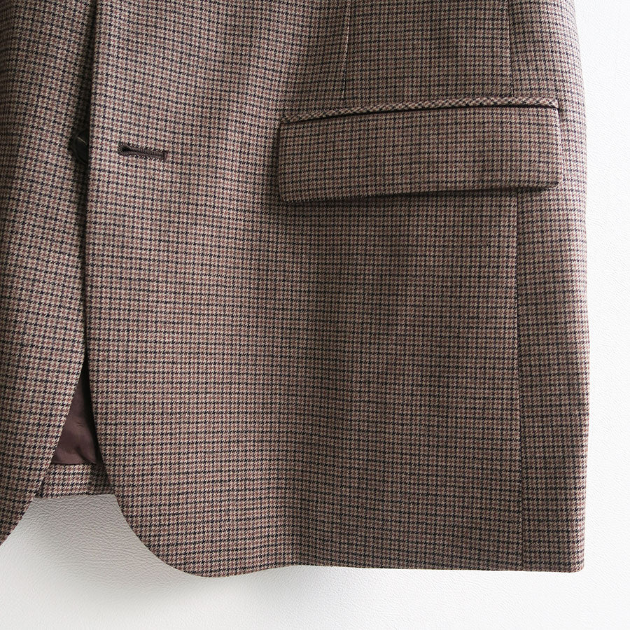 【RYU KAGA/リュウ カガ】<br>Wool flannel cropped chesterfield vest <br>85RC01D