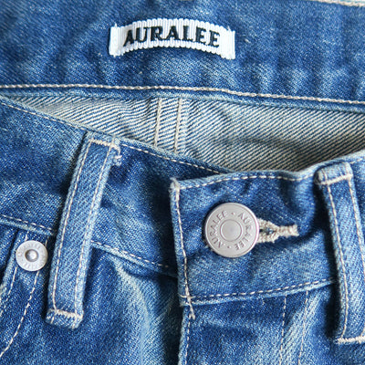 【AURALEE/オーラリー】<br>SELVEDGE FADED HEAVY DENIM PANTS <br>A24AP03DH