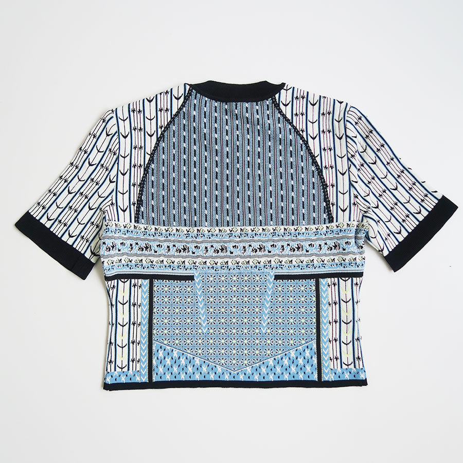 Mame Kurogouchi/マメ】Geometric Pattern Knitted Top MM25SS Mame Kurogouchi/マメ】Geometric Pattern Knitted Top MM25SS