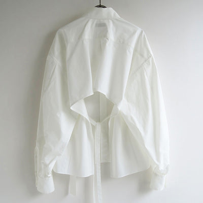 【RYU KAGA/リュウ カガ】<br>Open back fly front shirt <br>64RH02A