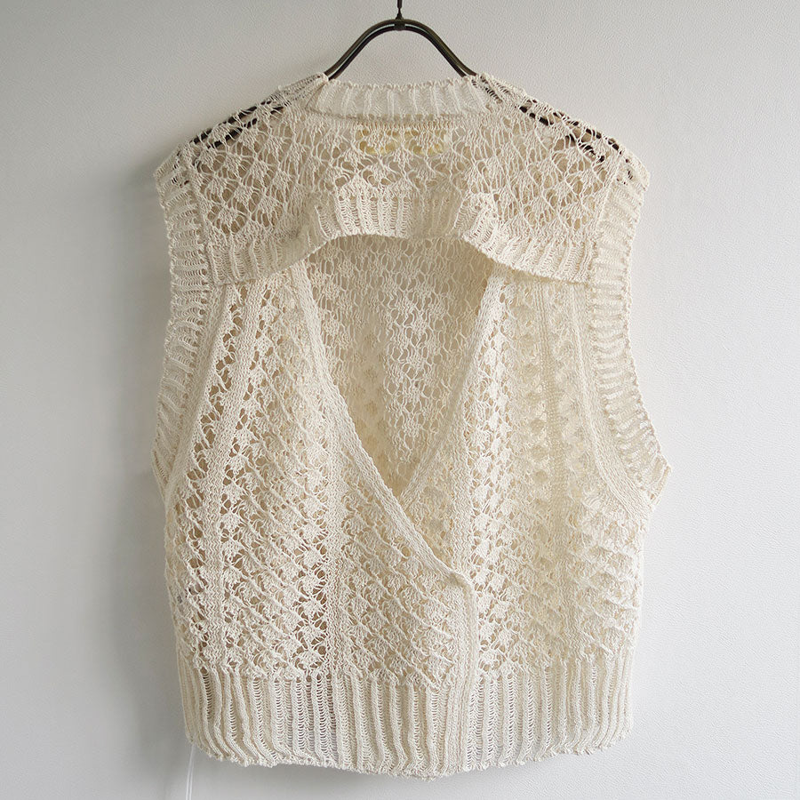 PHOTOCOPIEU/フォトコピュー】CROCHET KNIT VEST (CHANTAL) 261CTLの