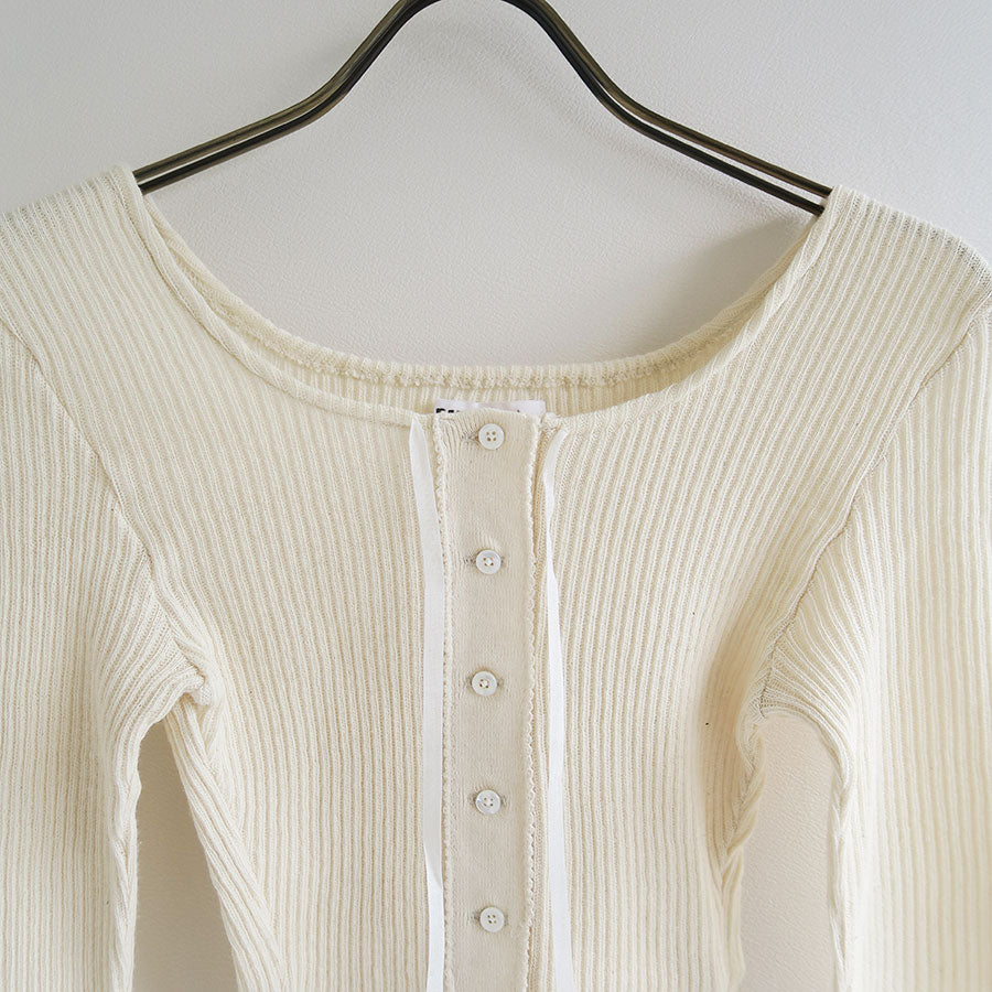 FUMIKA UCHIDA/フミカウチダ】VINTAGE RIBBED CORSET TOP_LONG SLEEVE U-UW001の通販  「ONENESS ONLINE STORE」