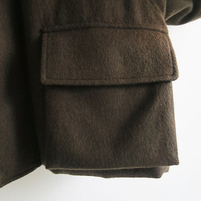 【10/3からポイント10%還元】<br>【AURALEE/オーラリー】<br>BABY CAMEL FLANNEL PADDED SHORT BLOUSON <br>A25AB06BF