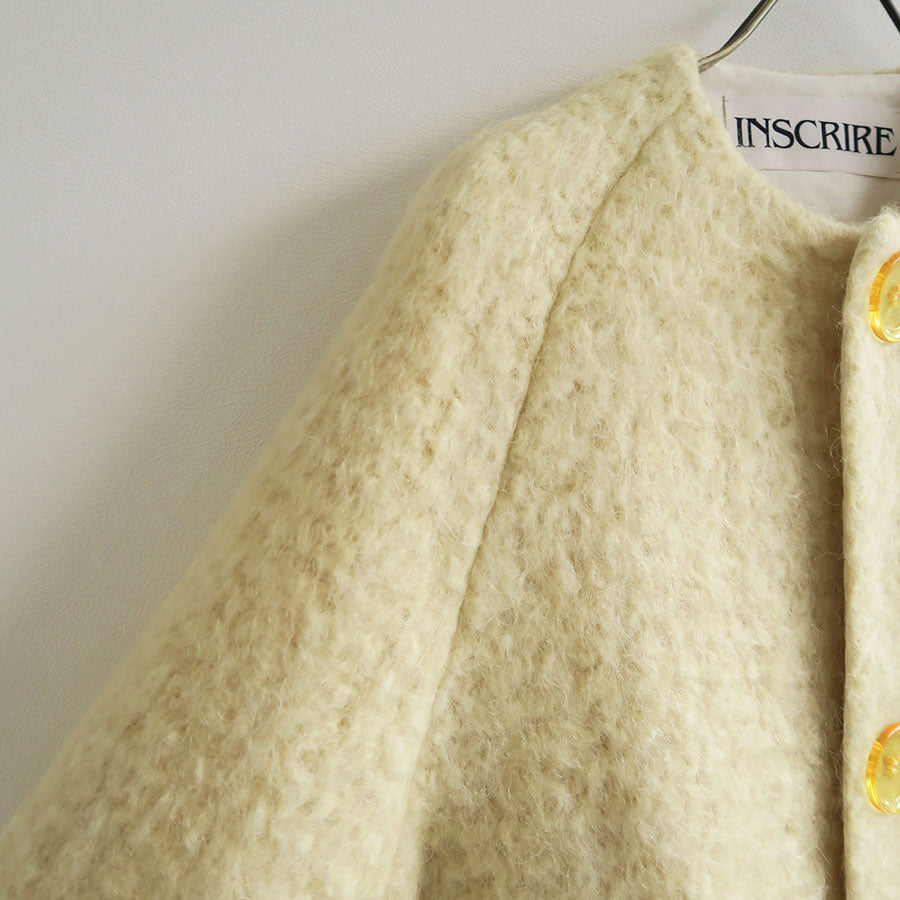 【INSCRIRE/アンスクリア】<br>Knit Shaggy Coat <br>I23AW-CT79