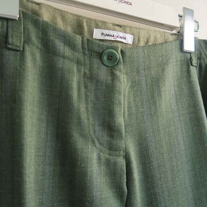 FUMIKA UCHIDA/フミカウチダ】Striped Wool Suiting low-waist Slacks