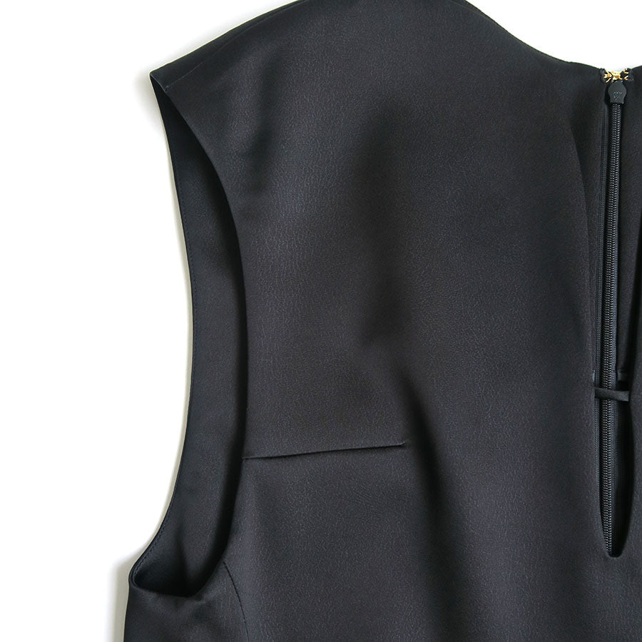 【Mame Kurogouchi/マメ】<br>Embossed Leather Motif Triacetate Dress <br>MM25FW-DR054