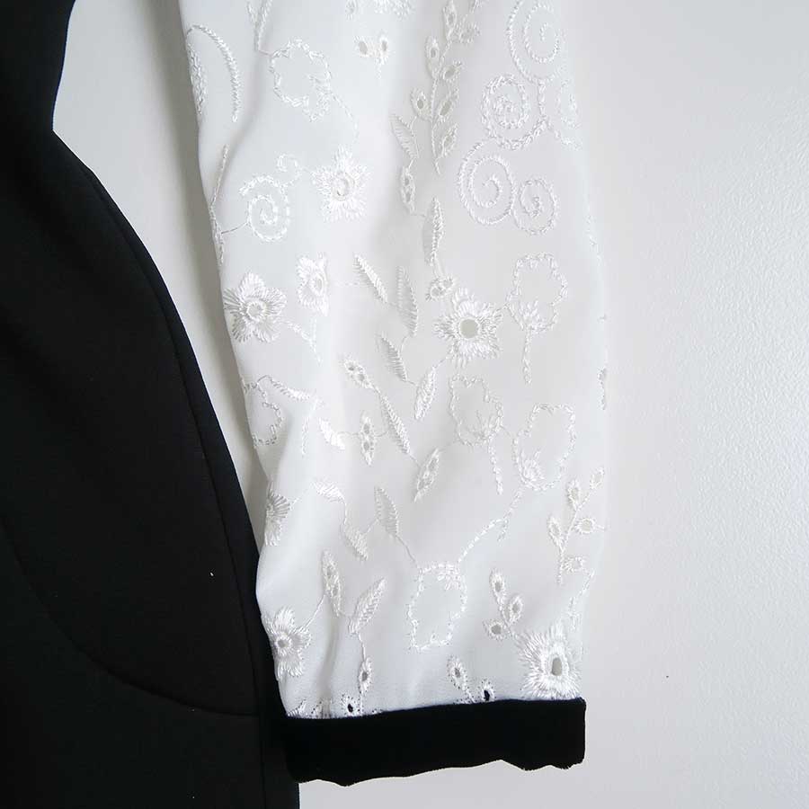 【Mame Kurogouchi/マメ】<br>Triacetate Georgette Embroidery Collar Dress <br>MM25FW-DR102