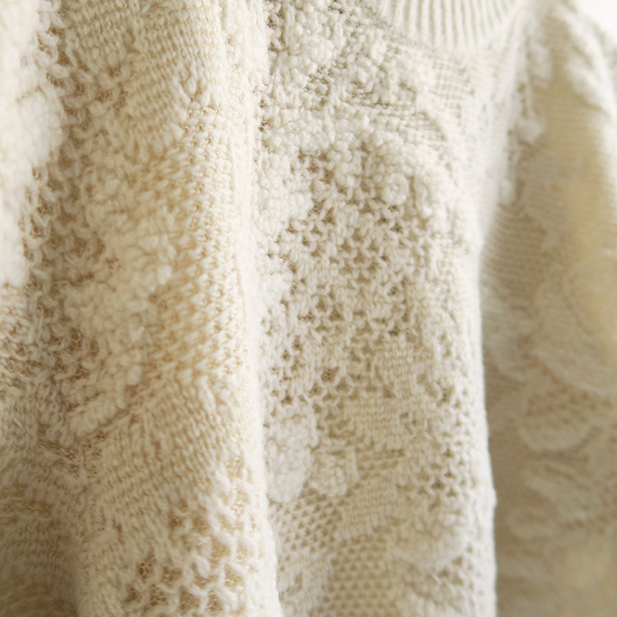 【PHOTOCOPIEU/フォトコピュー】<br>SQUARE SHOULDER LACE JACQUARD SWEATER MIRIAM <br>242MRM