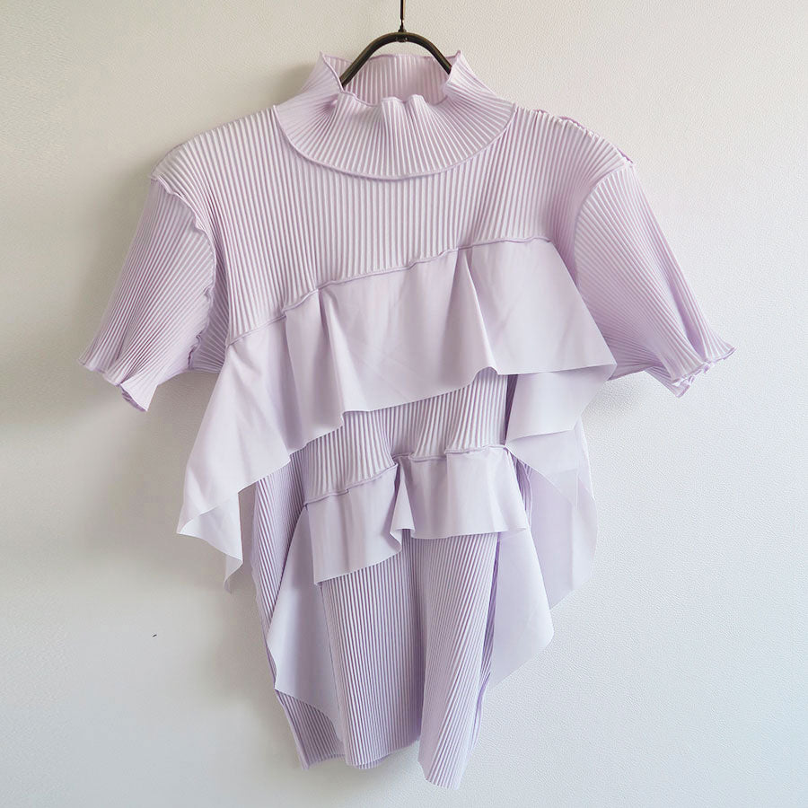 【to do kotohayokozawa/コトハヨコザワ】<br>Todo wave short sleeve top Highneck type <br>TD23A-P04