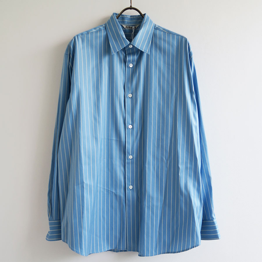 AURALEE/オーラリー】COTTON SILK STRIPE SHIRT A26AS03CSの通販 