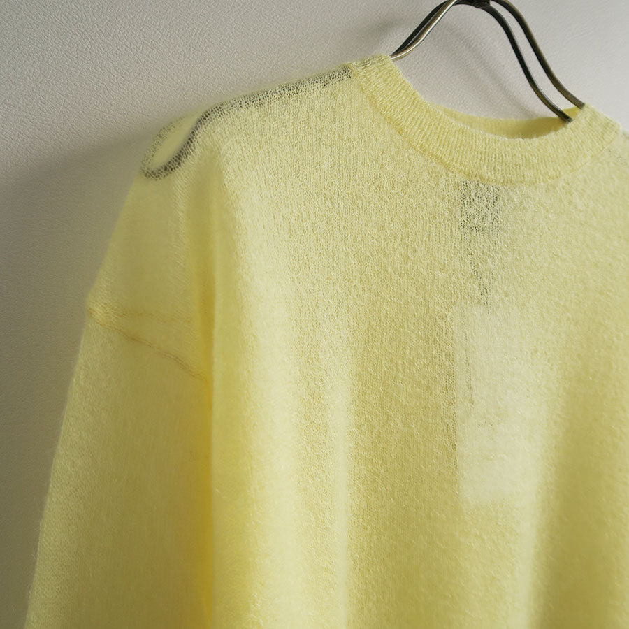 【BATONER/バトナー】<br>SHEER MOHAIR CREW NECK <br>BN-25FL-013