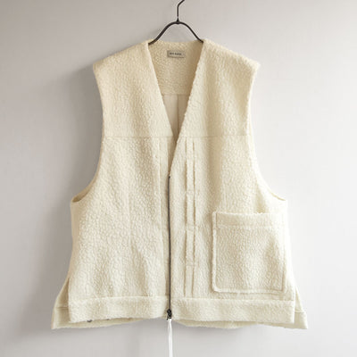 【RYU KAGA/リュウ カガ】<br>Wool boa oversized vest <br>85RL02D