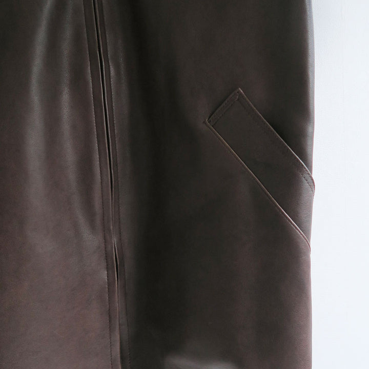 AURALEE/オーラリー】LAMB LEATHER LONG ZIP BLOUSON A25SB02LV AURALEE/オーラリー】LAMB LEATHER LONG ZIP BLOUSON A25SB02LV