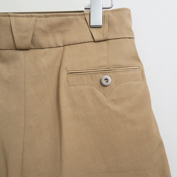 FUMIKA UCHIDA/フミカウチダ】Twil uniform two-tuck shorts X-SPT004