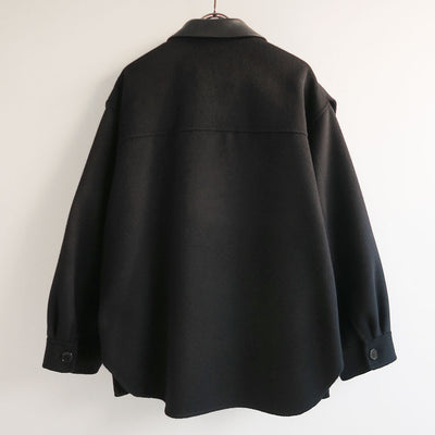 【IIROT/イロット】<br>Double Cross Wool Shirt Jacket <br>032-025-WJ48