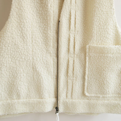 【RYU KAGA/リュウ カガ】<br>Wool boa oversized vest <br>85RL02D