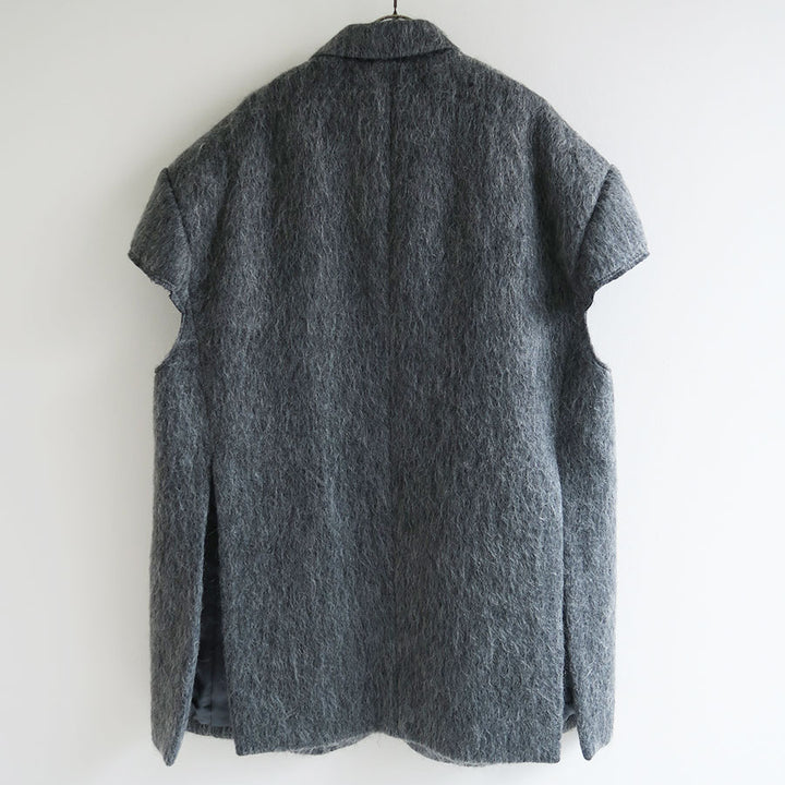 ジャケット・アウター RYU KAGA RYU KAGA/リュウ カガ】Mohair shaggy cropped chesterfield
