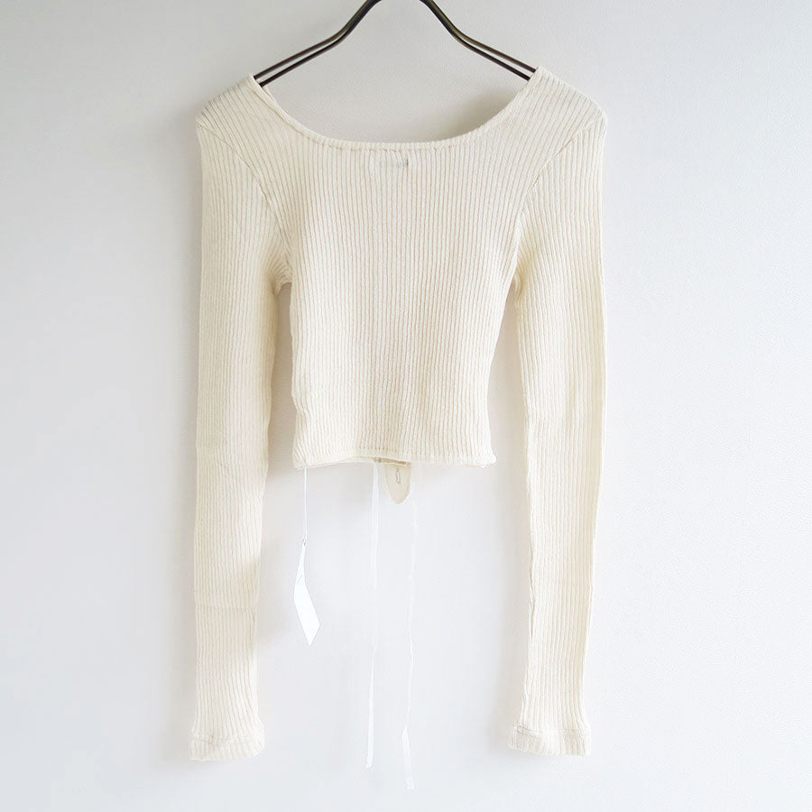 【FUMIKA UCHIDA/フミカウチダ】, VINTAGE RIBBED CORSET TOP_LONG SLEEVE , U-UW001