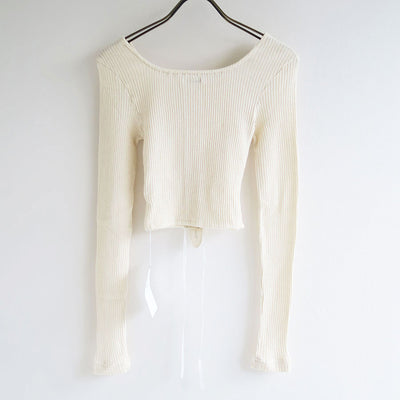 【FUMIKA UCHIDA/フミカウチダ】<br>VINTAGE RIBBED CORSET TOP_LONG SLEEVE <br>U-UW001