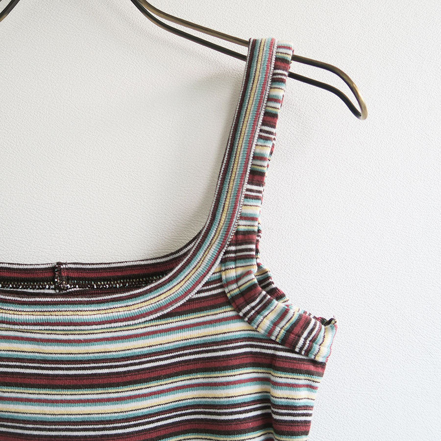 特価 UCHIDA/フミカウチダ】MULTICOLOR FUMIKA STRIPE V CAMISOLE キャミソール