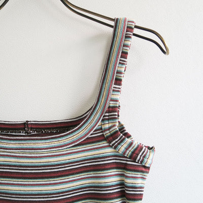 【FUMIKA UCHIDA/フミカウチダ】 <br>MULTICOLOR STRIPE CAMISOLE <br>V-CS001