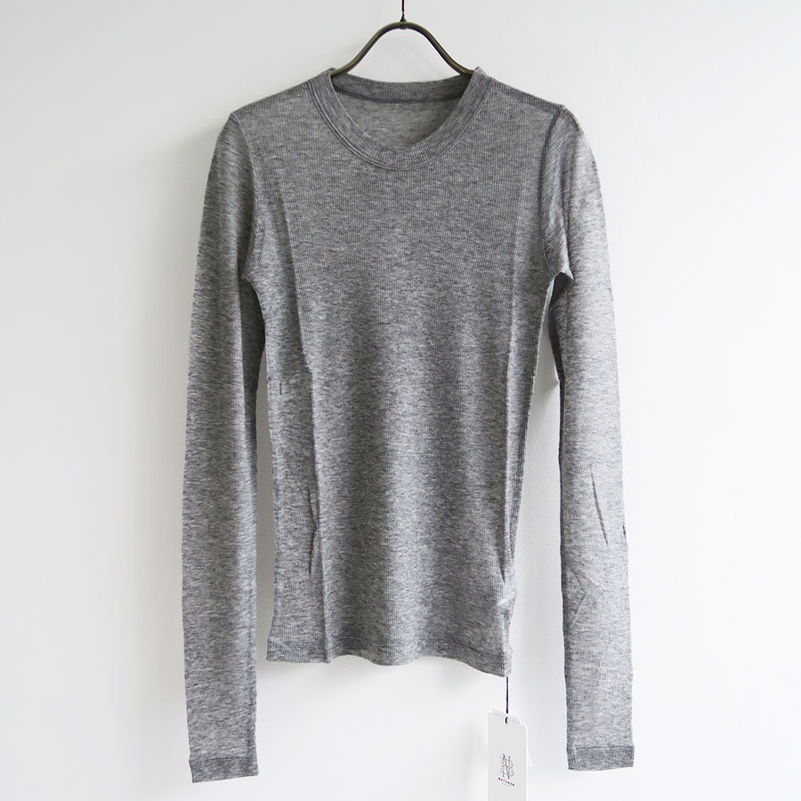 【BATONER/バトナー】<br>MELTY RIB U NECK LONG SLEEVE T-SHIRT <br>BN-25FL-008