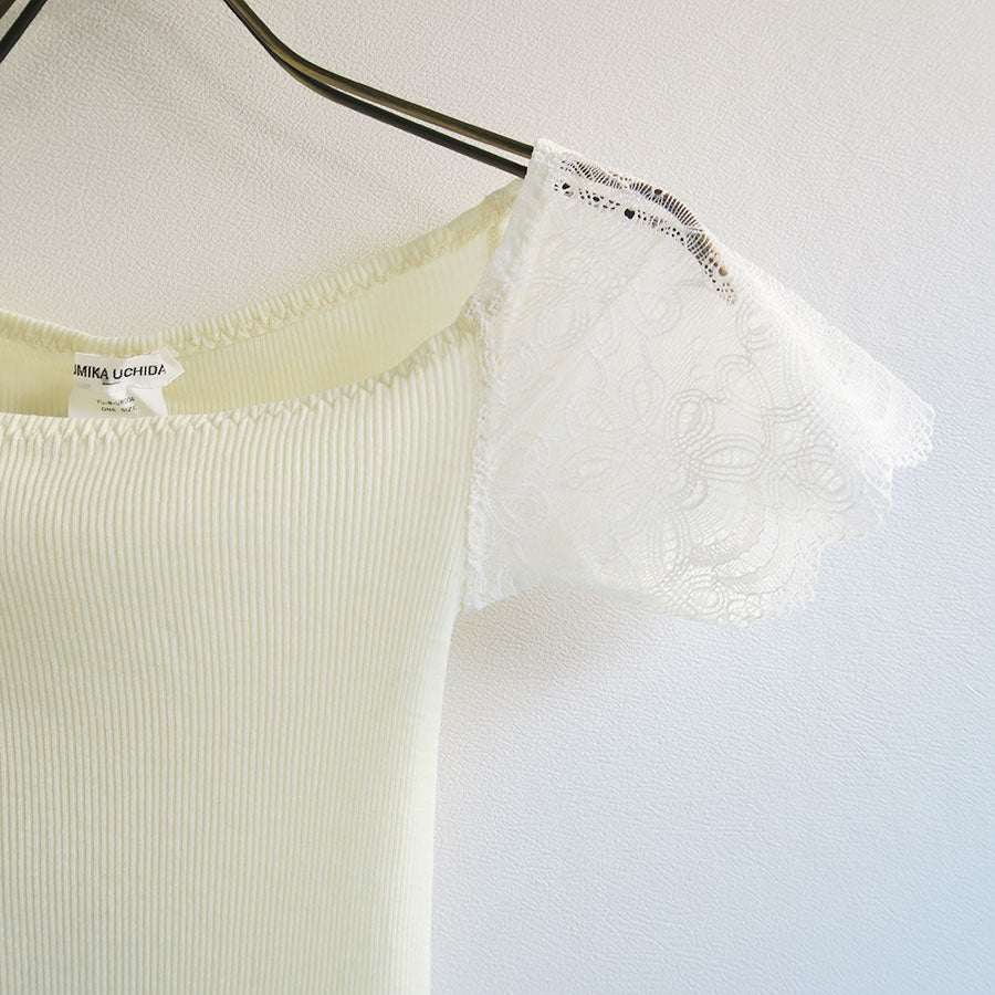 【FUMIKA UCHIDA/フミカウチダ】 <br>RIB OFF-SHOULDER UNDERWEAR <br>W-UW004