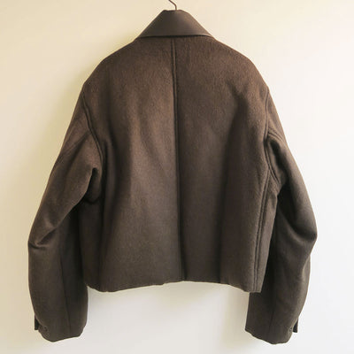 【10/3からポイント10%還元】<br>【AURALEE/オーラリー】<br>BABY CAMEL FLANNEL PADDED SHORT BLOUSON <br>A25AB06BF