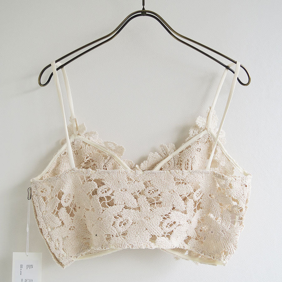 【MARGE/マージ】<br>Floral lace cropped bustier <br>1007-0102-321