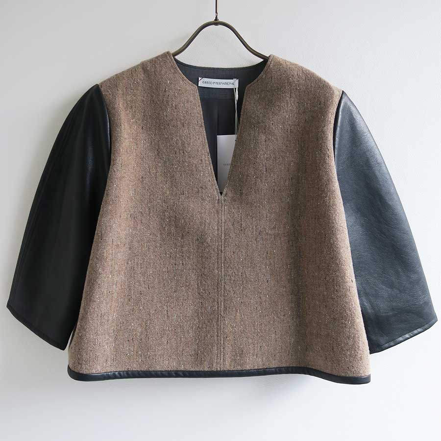 【GREED/グリード】<br>KASURI Knot Slub Tweed Blouse <br>6080100039