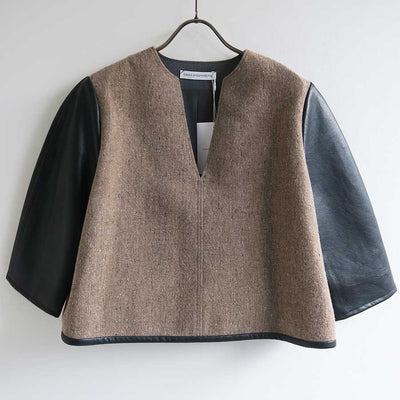 【GREED/グリード】<br>KASURI Knot Slub Tweed Blouse <br>6080100039