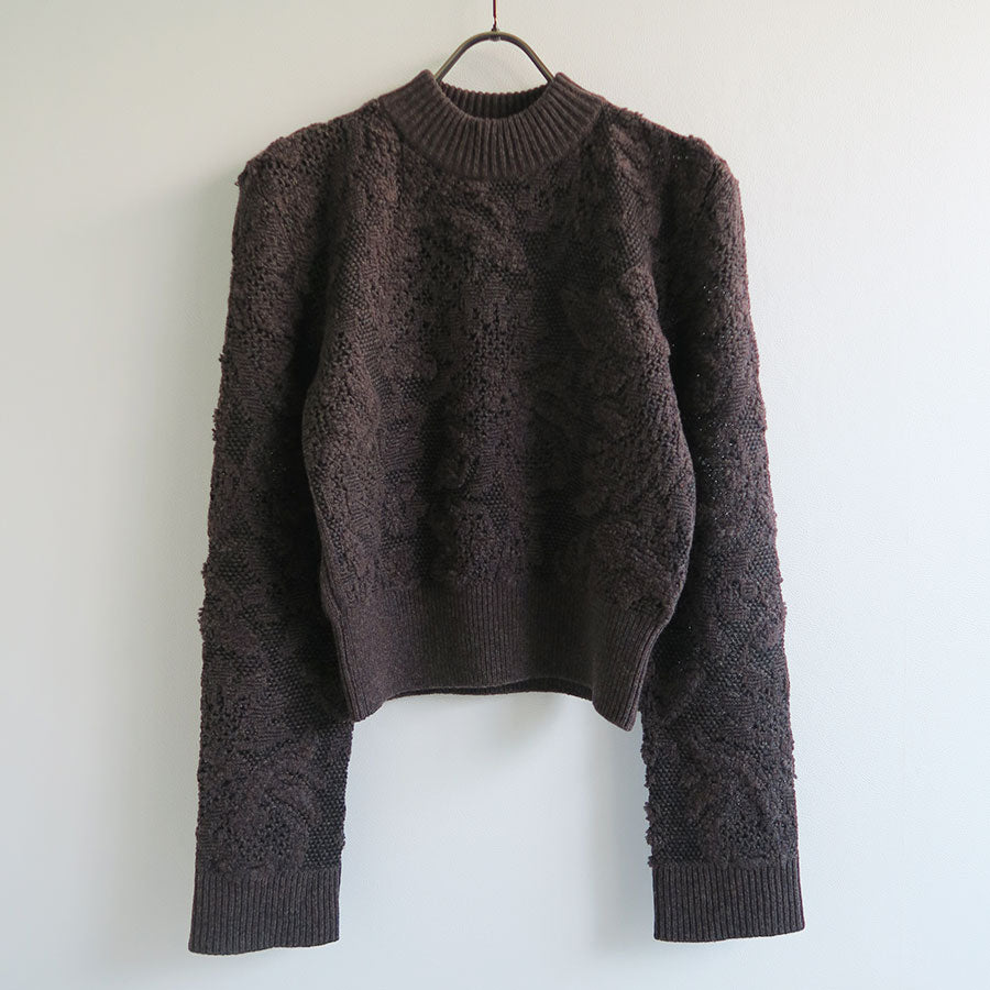 【PHOTOCOPIEU/フォトコピュー】<br>SQUARE SHOULDER LACE JACQUARD SWEATER MIRIAM <br>242MRM