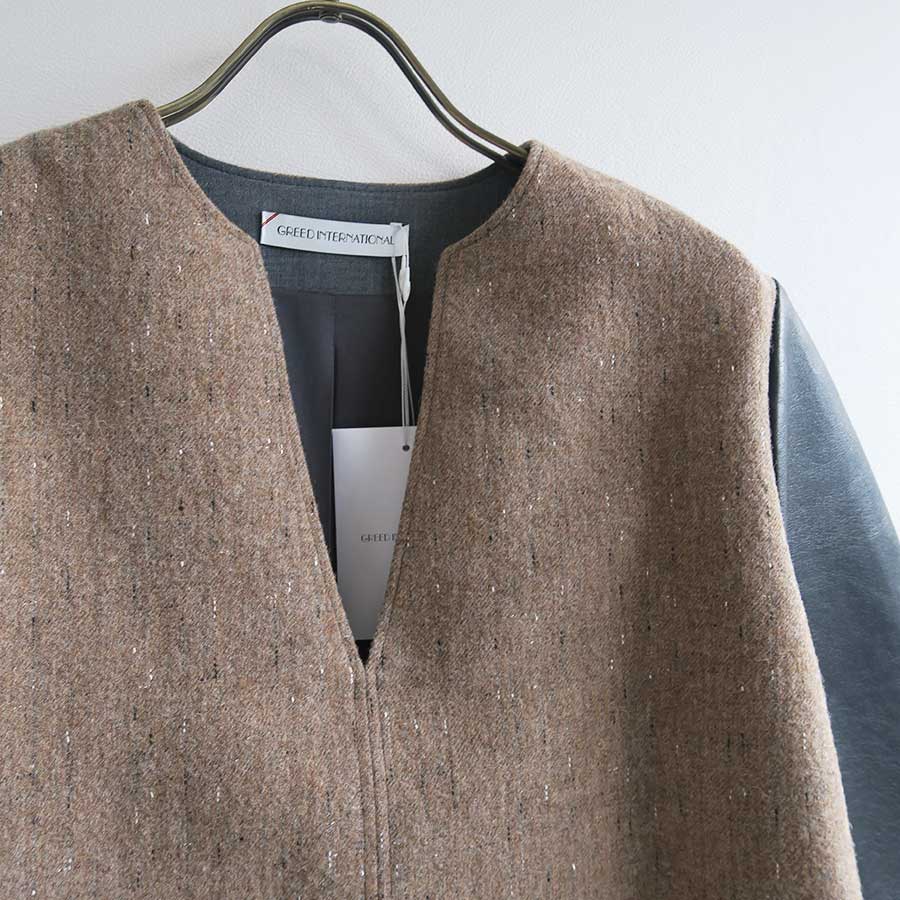 【GREED/グリード】<br>KASURI Knot Slub Tweed Blouse <br>6080100039